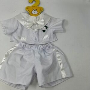 Build-A-Bear Workshop White Tuxedo Wedding Groom Outfit - 2pc Set w/ Hanger